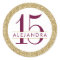 Gold Glitter Quince Años Favor Sticker Label