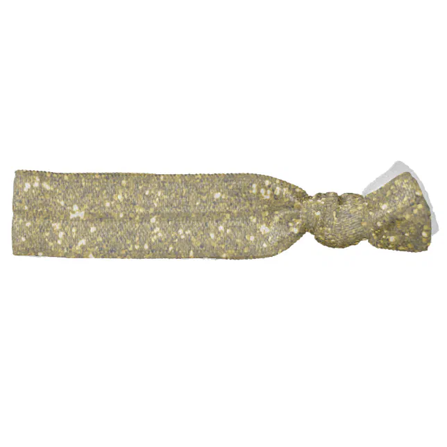 Gold Glitter Ribbon Hair Tie Zazzle