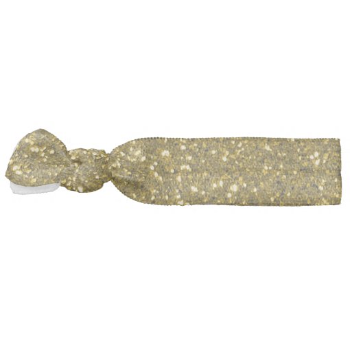 Gold Glitter Ribbon Hair Tie Zazzle
