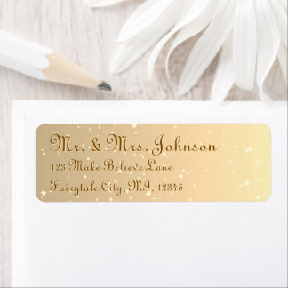 Gold Glitter Royal Wedding Calligraphy Label