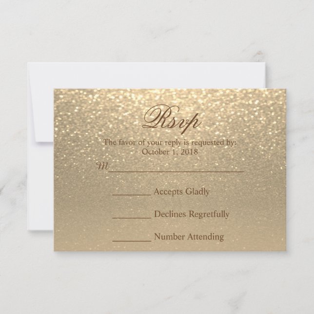 Gold Glitter - RSVP (Front)