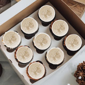 Gold Glitter Script Sweet 16 Birthday Glam Edible Frosting Rounds