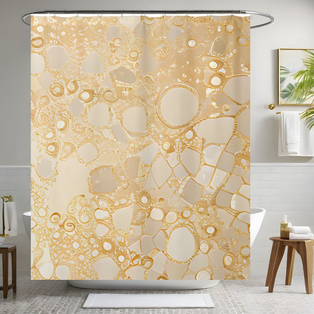 Gold Glitter Sequin Shower Curtain (Creator Uploaded)