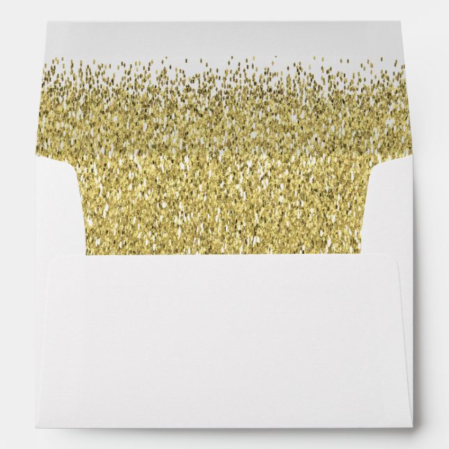 Gold Glitter Shimmer Envelope (Back (Bottom))