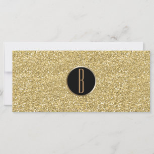 Gold Glitter Shine Glam Monogram Gift Certificate