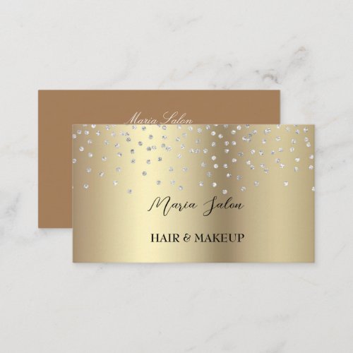 Gold  glitter Silver  watercolor Business Card
