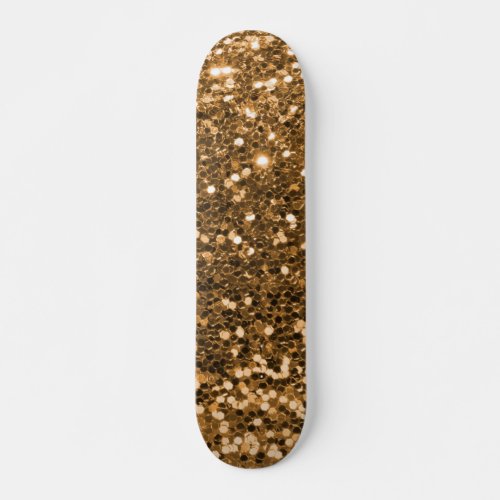 Gold Glitter Skateboard
