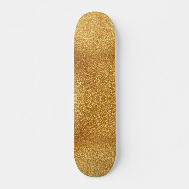 Gold Glitter Skateboard (Front)