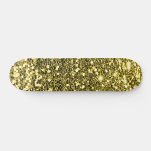 Gold Glitter Skateboard