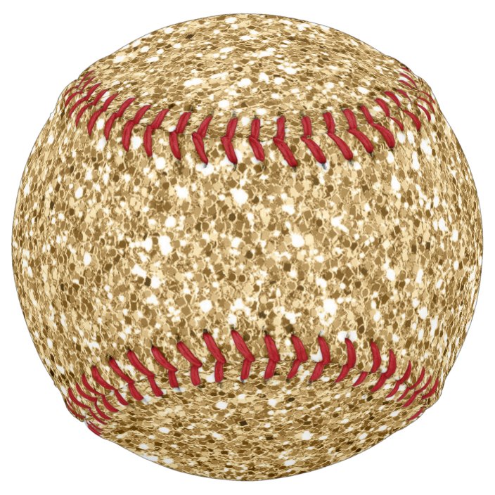 Gold Glitter Softball