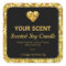 Gold Glitter Soy Candle Product Labels