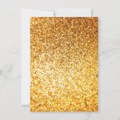 Gold glitter Spa Birthday party Invitations (Back)