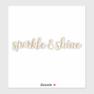 Gold Glitter Sparkle and Shine Sticker
