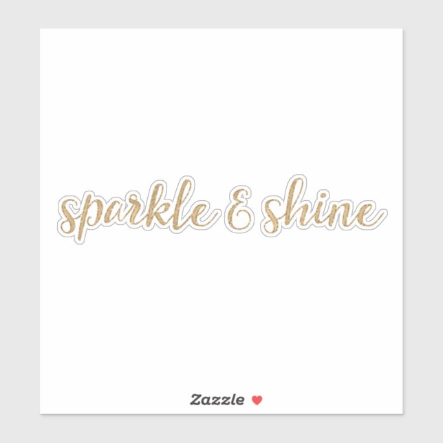 Gold Glitter Sparkle and Shine Sticker (Sheet)