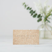Gold Glitter Sparkle Bokeh Business Card (Standing Front)