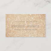 Gold Glitter Sparkle Bokeh Business Card (Back)