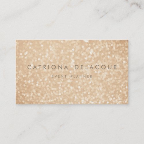 Gold Glitter Sparkle Bokeh Business Card