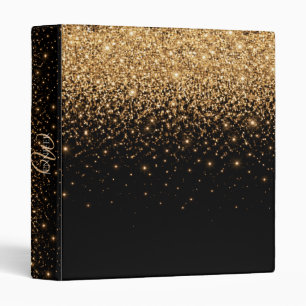 Gold Glitter Sparkle Elegant Luxury Texture 3 Ring Binder