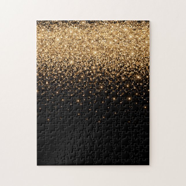 Gold Glitter Sparkle Elegant Luxury Texture        Jigsaw Puzzle (Vertical)