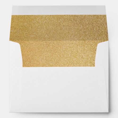 Gold Glitter Sparkle Fancy Glamour  _ Lined Envelope