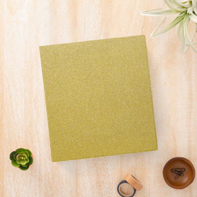 Gold Glitter, Sparkle, Glitter Background 3 Ring Binder (In Situ)