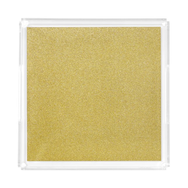 Gold Glitter, Sparkle, Glitter Background Acrylic Tray (Front)
