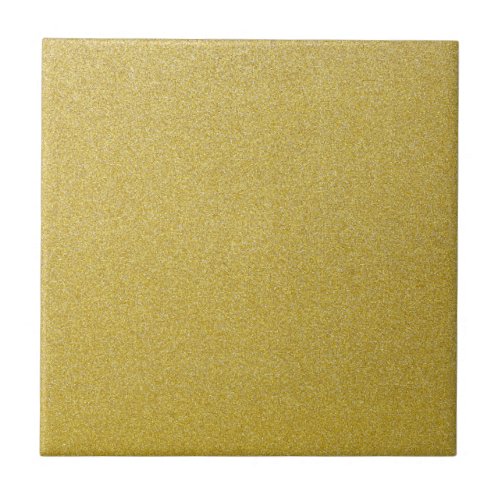 Gold Glitter Sparkle Glitter Background Ceramic Tile