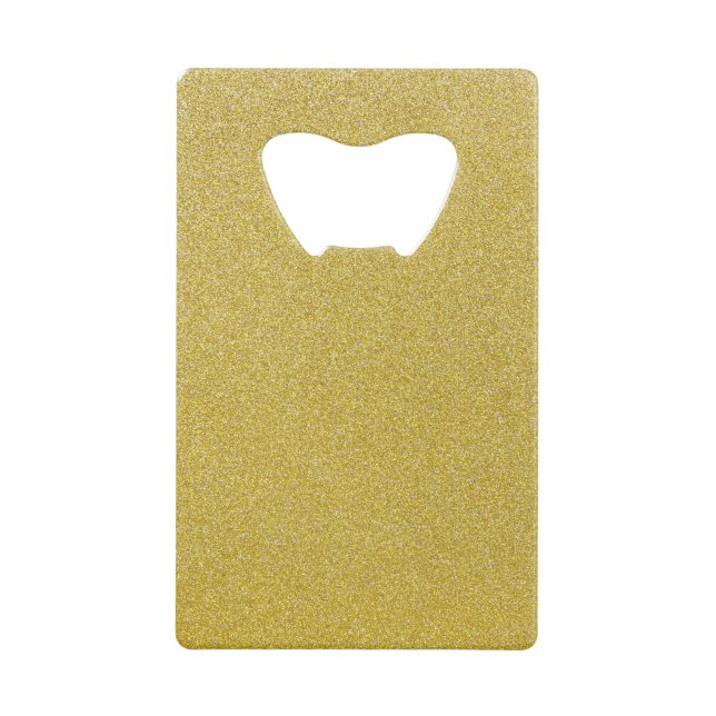 Gold Glitter, Sparkle, Glitter Background Credit Card Bottle Opener (Front)