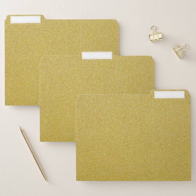 Gold Glitter, Sparkle, Glitter Background File Folder (Set)