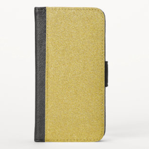 Gold Glitter, Sparkle, Glitter Background iPhone X Wallet Case