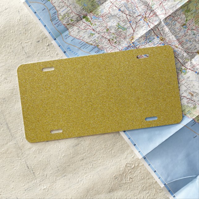 Gold Glitter, Sparkle, Glitter Background License Plate (In Situ)