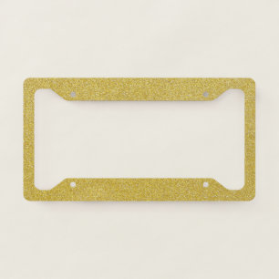 Gold Glitter, Sparkle, Glitter Background License Plate Frame