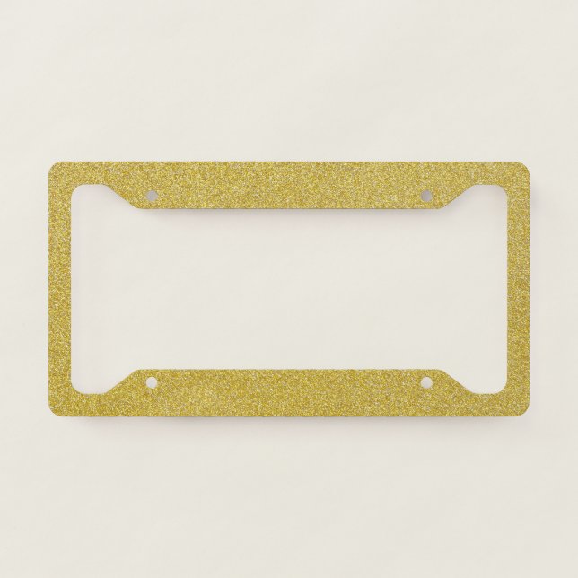 Gold Glitter, Sparkle, Glitter Background License Plate Frame (Front)
