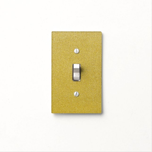 Gold Glitter, Sparkle, Glitter Background Light Switch Cover (In Situ)