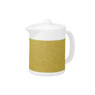 Gold Glitter, Sparkle, Glitter Background Teapot
