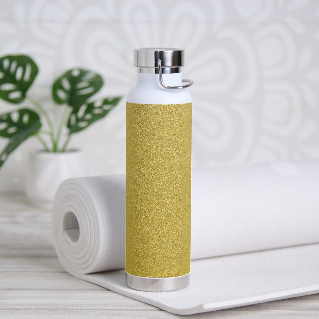 Gold Glitter, Sparkle, Glitter Background Water Bottle (Yoga)