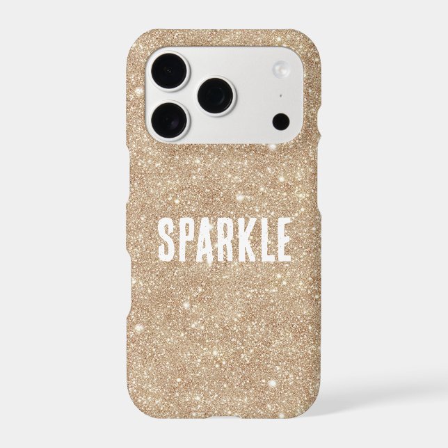 Gold Glitter Sparkle iPhone Case (Back)