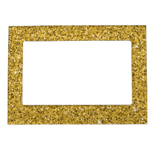 Gold Glitter Sparkle  Magnetic Frame