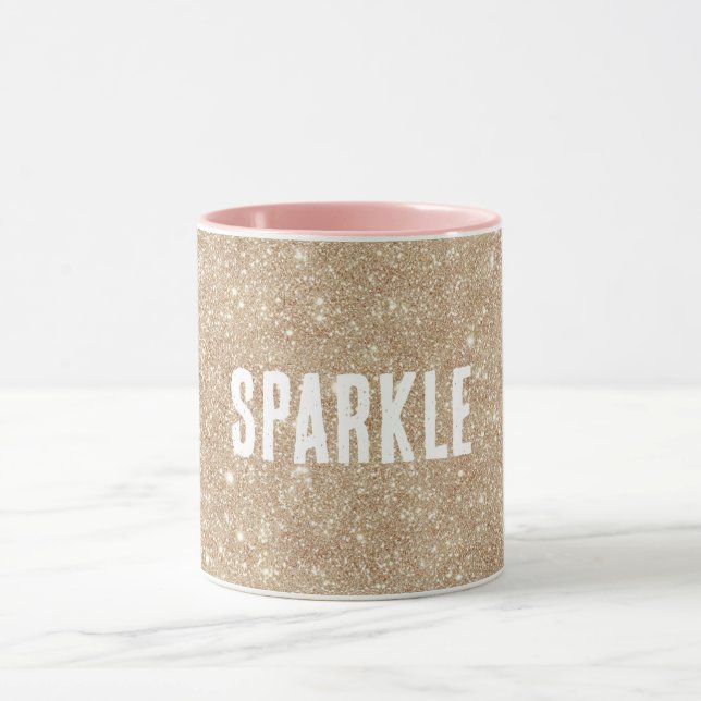 Gold Glitter Sparkle Mug (Center)