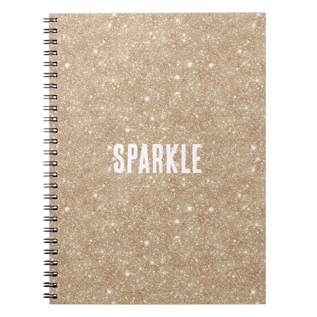 Gold Glitter Sparkle Notebook (Front)