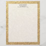 Gold Glitter Sparkle Pattern Background Letterhead