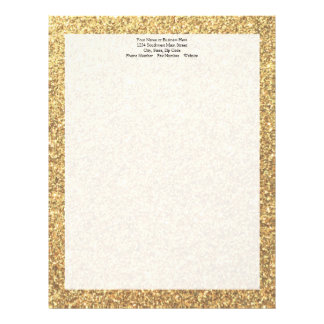 Gold Glitter Sparkle Pattern Background Letterhead