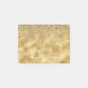 Gold Glitter Sparkle Post-it Notes