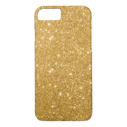 Gold Glitter Sparkle Print iPhone 8/7 Case