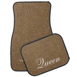 Gold glitter sparkle Queen plain classic Car Floor Mat