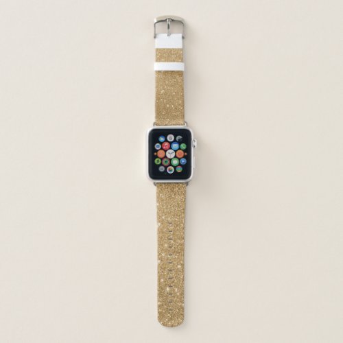 Gold Glitter Sparkle Stylish Trendy Apple Watch Band
