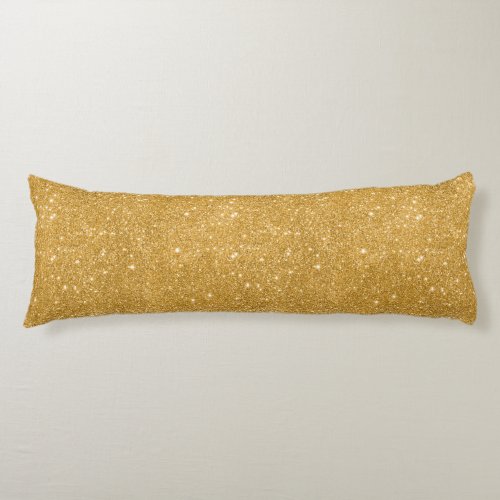 Gold Glitter Sparkles Body Pillow