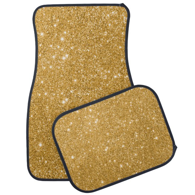 Gold Glitter Sparkles Car Mat (Set)