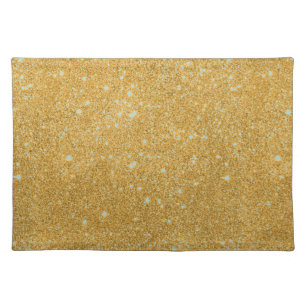 Gold Glitter Sparkles Cloth Placemat