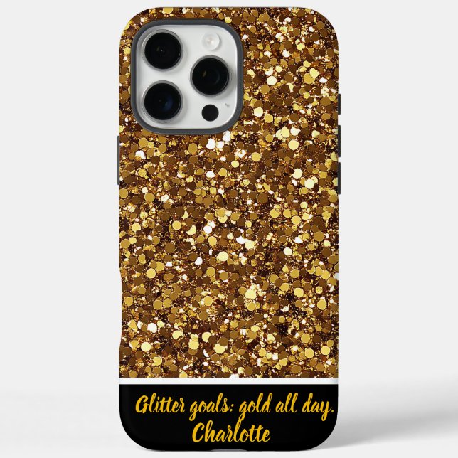 Gold glitter sparkles in the sun Case-Mate iPhone case (Back)